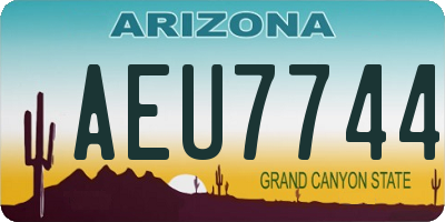 AZ license plate AEU7744