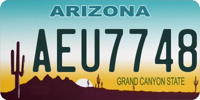 AZ license plate AEU7748
