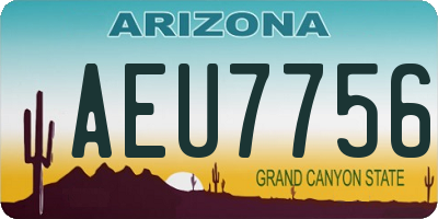AZ license plate AEU7756