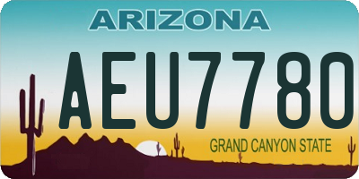 AZ license plate AEU7780