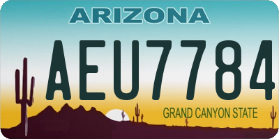 AZ license plate AEU7784