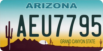 AZ license plate AEU7795