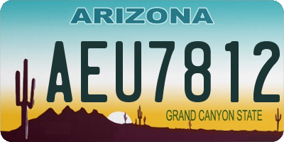 AZ license plate AEU7812