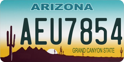 AZ license plate AEU7854
