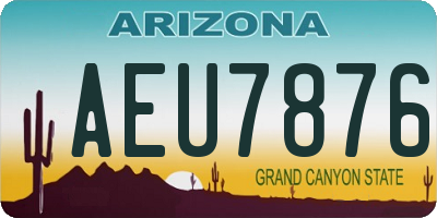 AZ license plate AEU7876