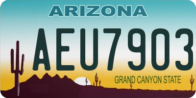AZ license plate AEU7903
