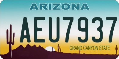 AZ license plate AEU7937
