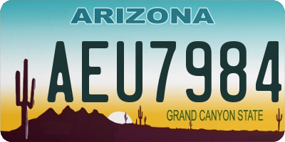AZ license plate AEU7984