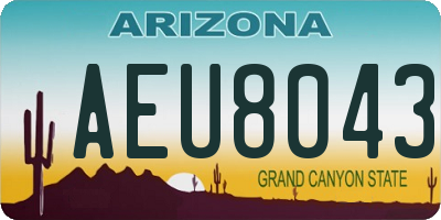 AZ license plate AEU8043