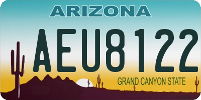 AZ license plate AEU8122