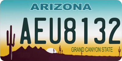 AZ license plate AEU8132