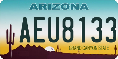 AZ license plate AEU8133