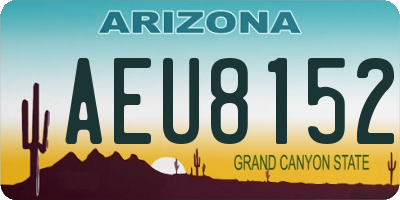 AZ license plate AEU8152