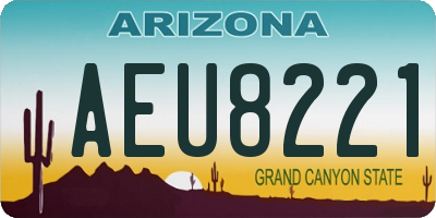 AZ license plate AEU8221