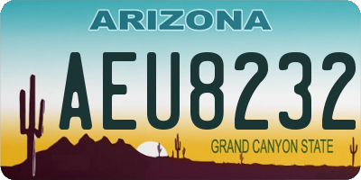 AZ license plate AEU8232