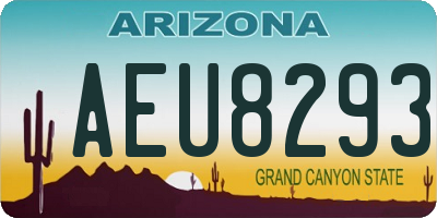 AZ license plate AEU8293