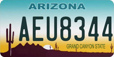AZ license plate AEU8344