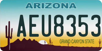 AZ license plate AEU8353