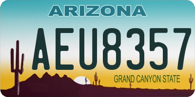 AZ license plate AEU8357