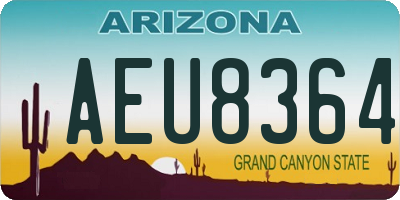 AZ license plate AEU8364