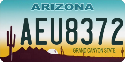 AZ license plate AEU8372