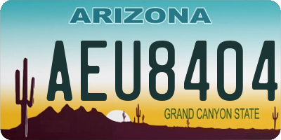 AZ license plate AEU8404
