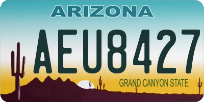 AZ license plate AEU8427