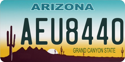 AZ license plate AEU8440