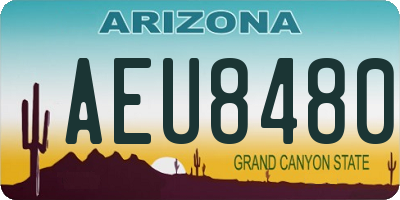 AZ license plate AEU8480