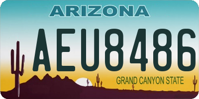 AZ license plate AEU8486