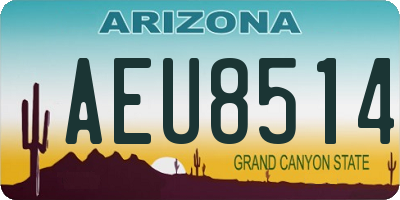 AZ license plate AEU8514