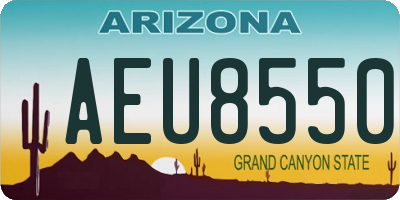 AZ license plate AEU8550