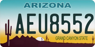 AZ license plate AEU8552