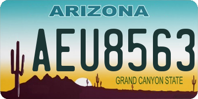 AZ license plate AEU8563