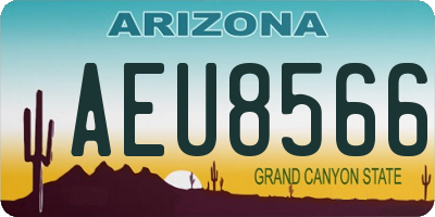 AZ license plate AEU8566