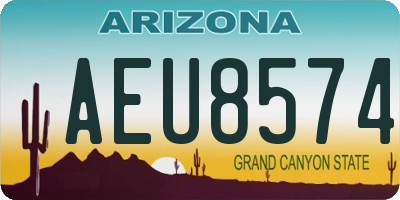 AZ license plate AEU8574