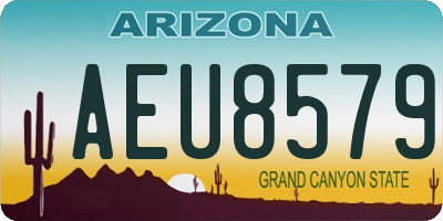 AZ license plate AEU8579