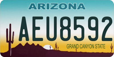 AZ license plate AEU8592