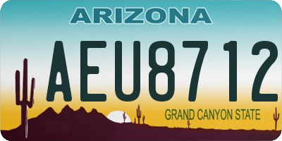 AZ license plate AEU8712
