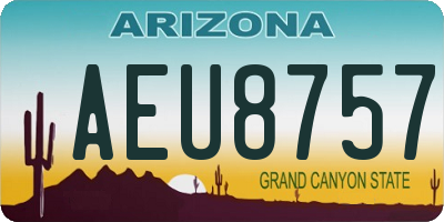 AZ license plate AEU8757