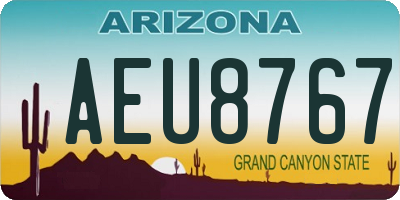 AZ license plate AEU8767