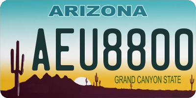 AZ license plate AEU8800