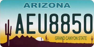 AZ license plate AEU8850