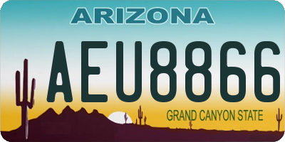 AZ license plate AEU8866