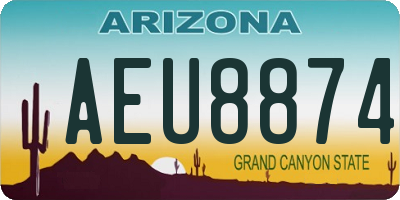 AZ license plate AEU8874