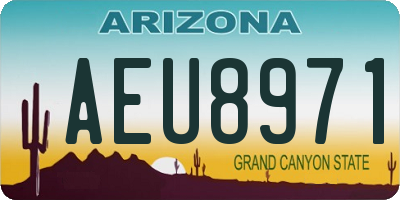 AZ license plate AEU8971