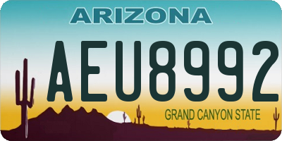 AZ license plate AEU8992