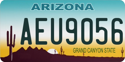 AZ license plate AEU9056
