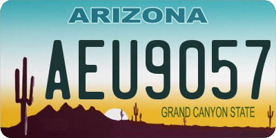 AZ license plate AEU9057