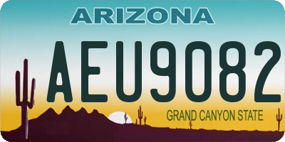 AZ license plate AEU9082